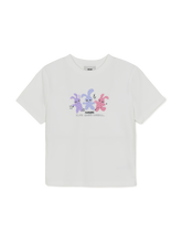 Women's Small Bunny Graphic Slim Semi Crop T-shirts