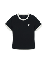 Women's Basic Small Logo Ringer T-shirts