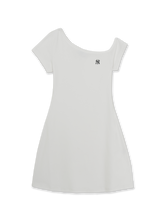 Women's Basic Off Shoulder Shirring Ribbed Dress