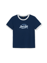 Women's Varsity Lettering Slim Slub Ringer T-Shirts