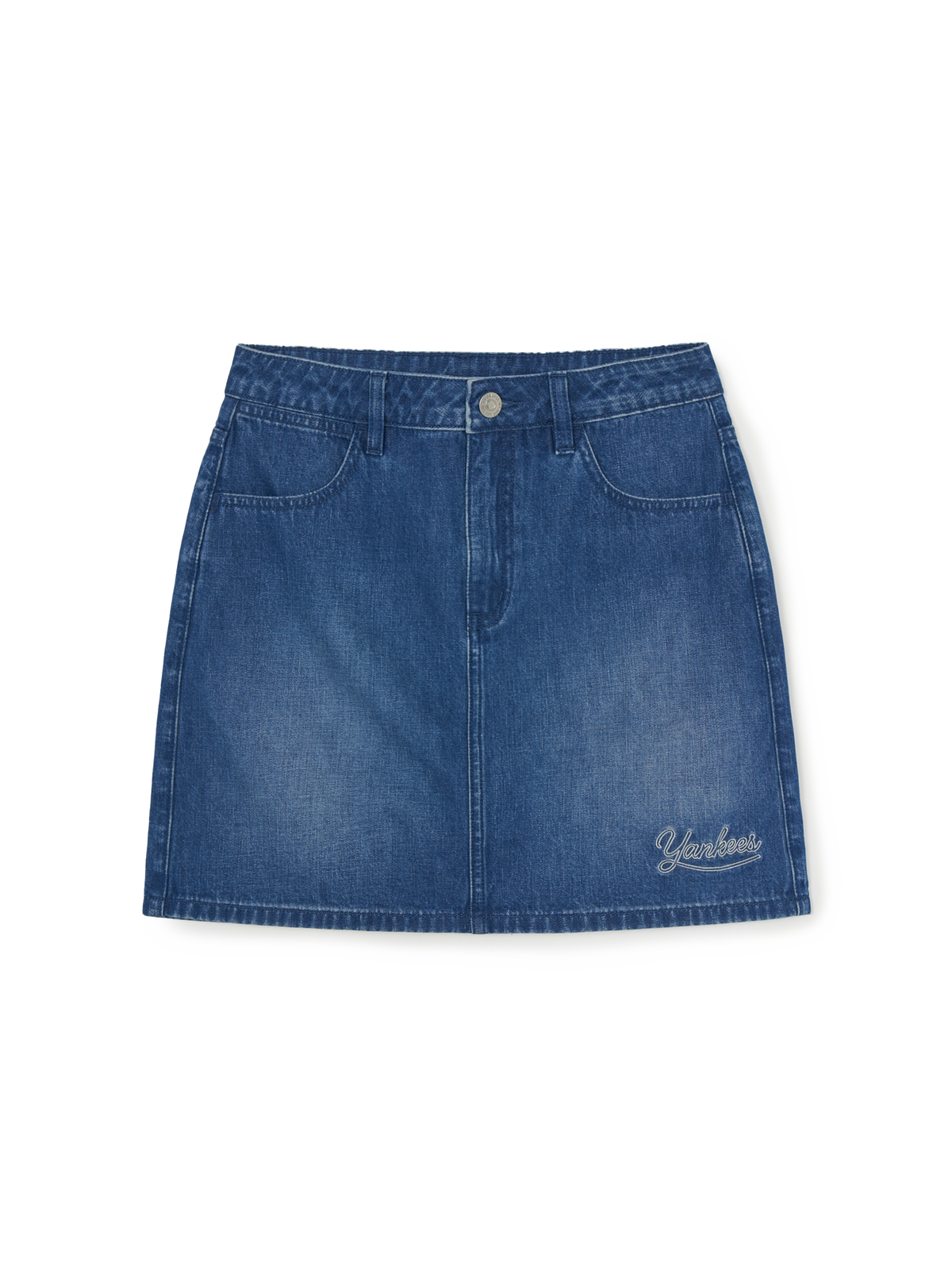 Women's Varsity Lettering Denim Skirt